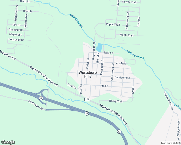 map of restaurants, bars, coffee shops, grocery stores, and more near 15 Dogwood Road North in Wurtsboro