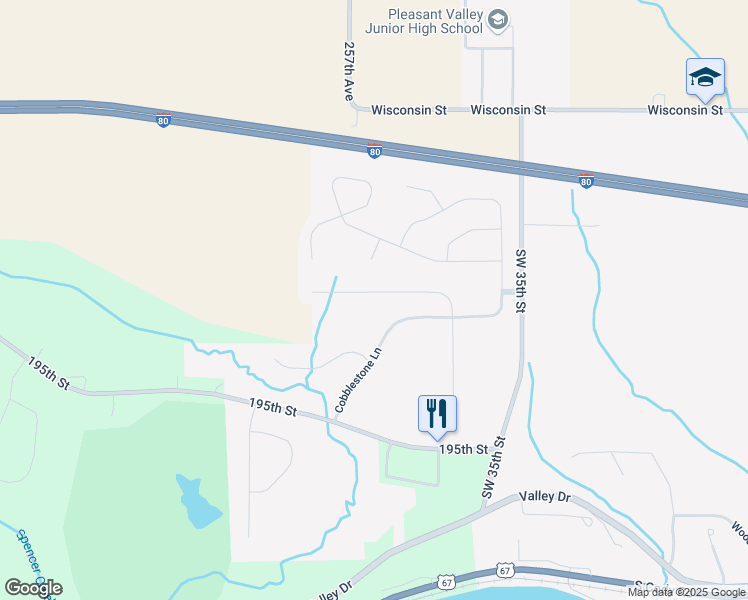 map of restaurants, bars, coffee shops, grocery stores, and more near 46 Country Club Court in Le Claire