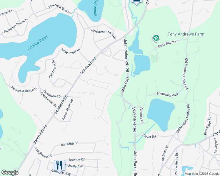 map of restaurants, bars, coffee shops, grocery stores, and more near 70 Grace Court in Falmouth