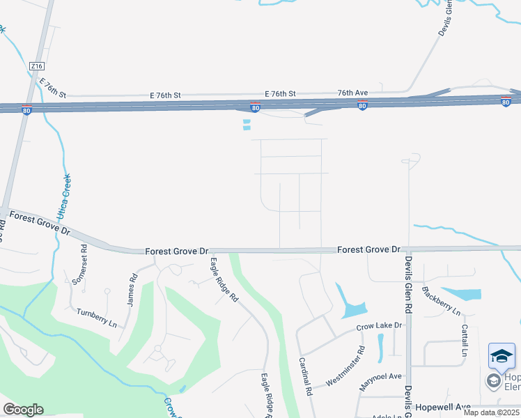 map of restaurants, bars, coffee shops, grocery stores, and more near Orchard Lane in Bettendorf