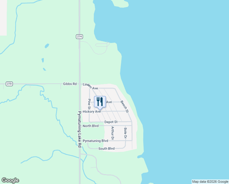 map of restaurants, bars, coffee shops, grocery stores, and more near 5859 Lakeshore Drive in Andover