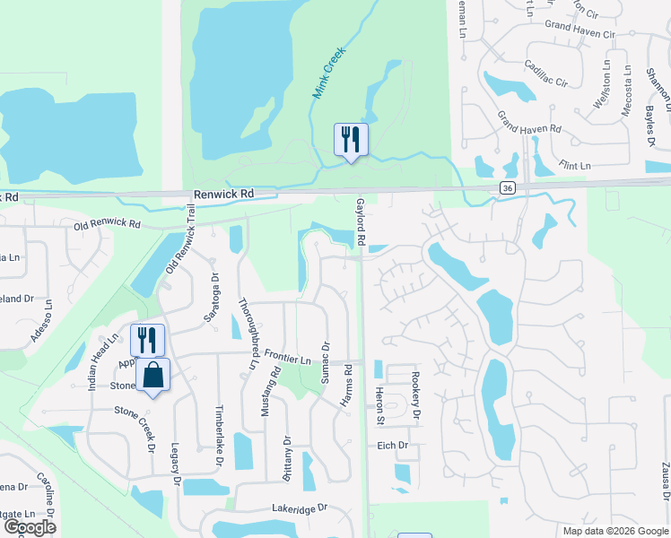map of restaurants, bars, coffee shops, grocery stores, and more near 3821 Spring Lake Court in Joliet