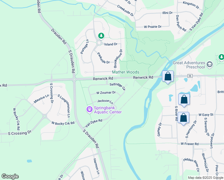 map of restaurants, bars, coffee shops, grocery stores, and more near 25123 West Zoumar Drive in Plainfield