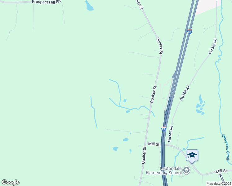 map of restaurants, bars, coffee shops, grocery stores, and more near 268 Quaker Street in Wallkill