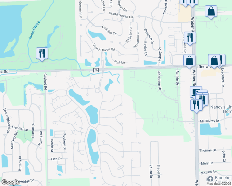 map of restaurants, bars, coffee shops, grocery stores, and more near 16113 Seneca Lake Circle in Crest Hill