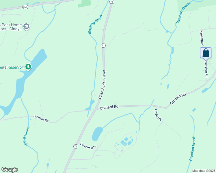 map of restaurants, bars, coffee shops, grocery stores, and more near 1667 Chamberlain Highway in Berlin