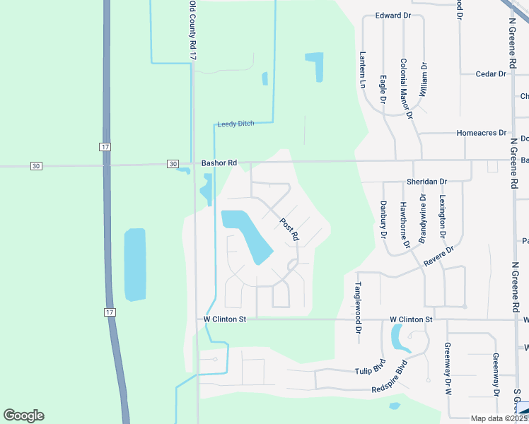 map of restaurants, bars, coffee shops, grocery stores, and more near 8-610 Post Road in Goshen