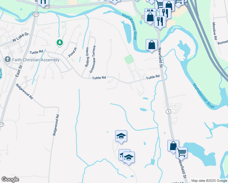 map of restaurants, bars, coffee shops, grocery stores, and more near 30 Sandtrap Lane in Middletown