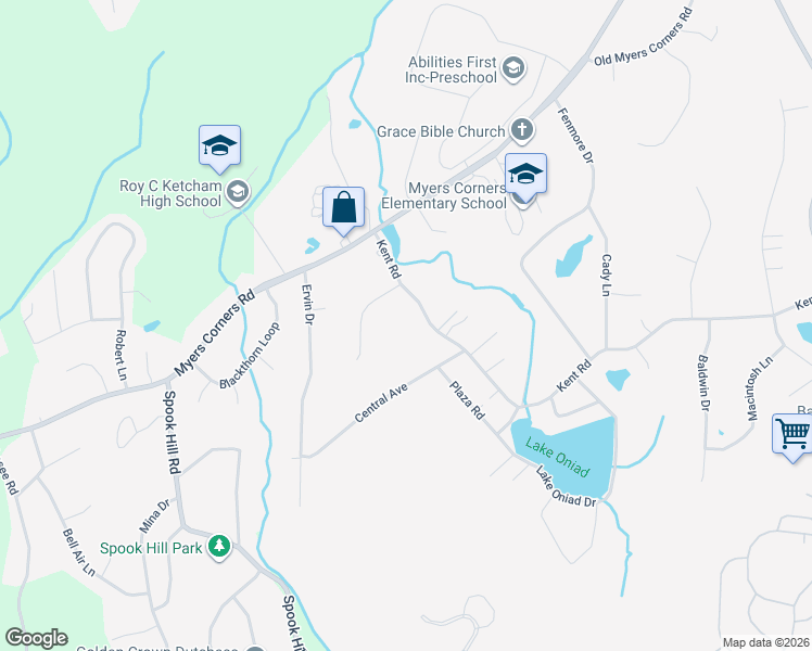 map of restaurants, bars, coffee shops, grocery stores, and more near 7 Sachson Place in Wappingers Falls