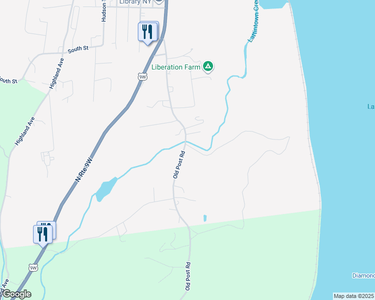 map of restaurants, bars, coffee shops, grocery stores, and more near 350 Old Post Road in Marlboro