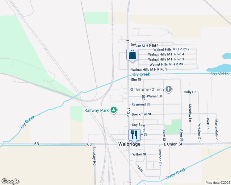 map of restaurants, bars, coffee shops, grocery stores, and more near 101 Blair Drive in Walbridge