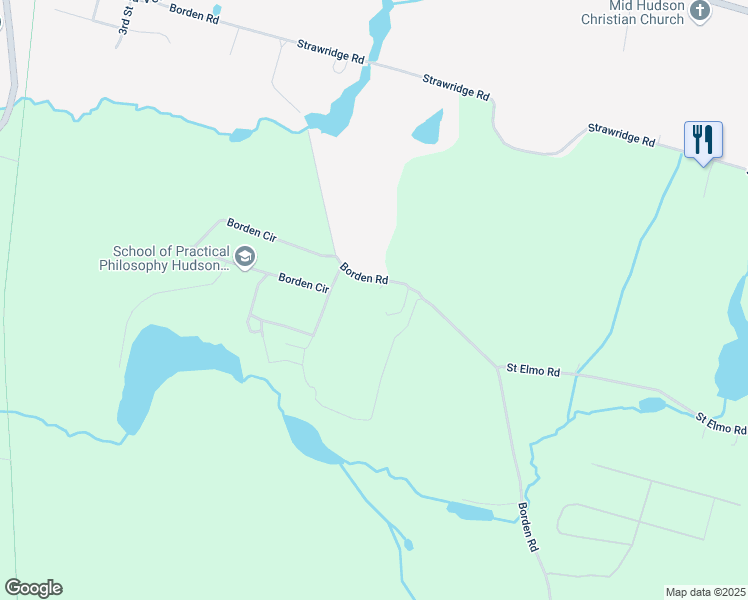 map of restaurants, bars, coffee shops, grocery stores, and more near 295 Borden Circle in Wallkill