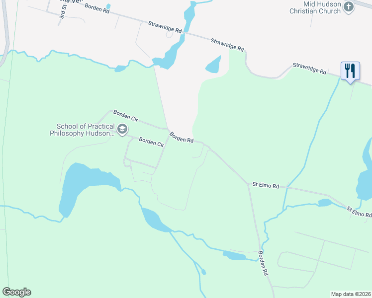 map of restaurants, bars, coffee shops, grocery stores, and more near 295 Borden Circle in Wallkill