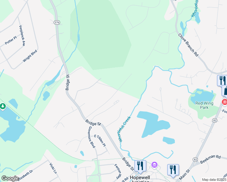 map of restaurants, bars, coffee shops, grocery stores, and more near 31 Purse Lane in Hopewell Junction
