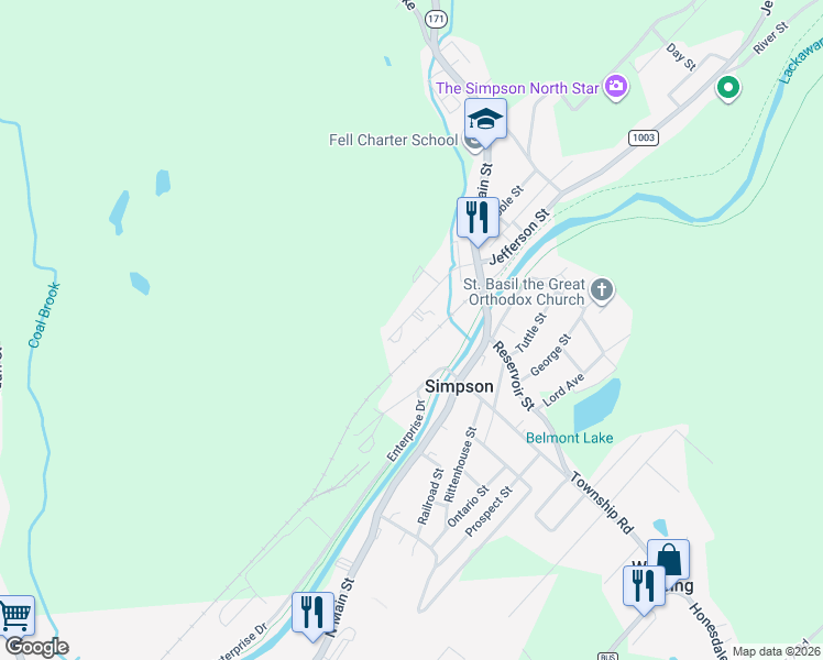 map of restaurants, bars, coffee shops, grocery stores, and more near 63 Midland St in Carbondale