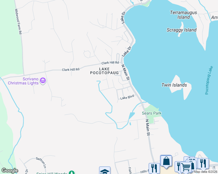 map of restaurants, bars, coffee shops, grocery stores, and more near 15 Myrtle Rd in East Hampton