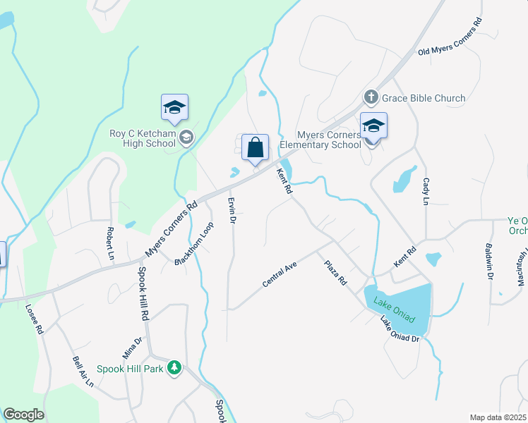 map of restaurants, bars, coffee shops, grocery stores, and more near 18 Sachson Place in Wappingers Falls
