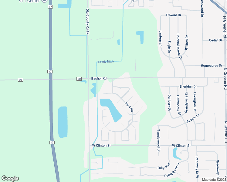 map of restaurants, bars, coffee shops, grocery stores, and more near 610 Post Road in Goshen