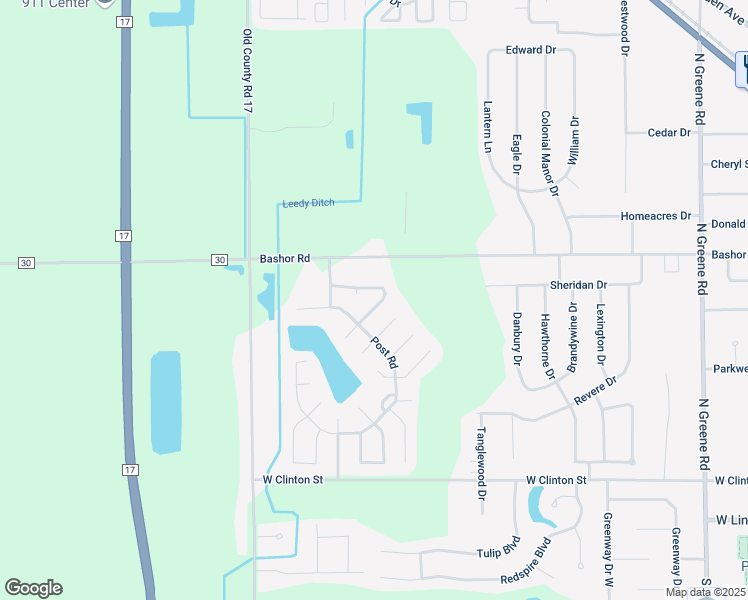 map of restaurants, bars, coffee shops, grocery stores, and more near 46-53 Springfield Drive in Goshen