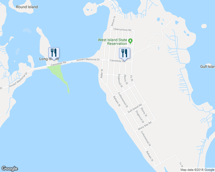 map of restaurants, bars, coffee shops, grocery stores, and more near 123 Balsam Street in Fairhaven