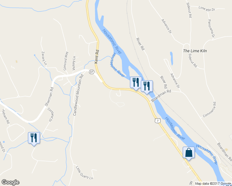map of restaurants, bars, coffee shops, grocery stores, and more near 99 Fiddlehead Dr in New Milford