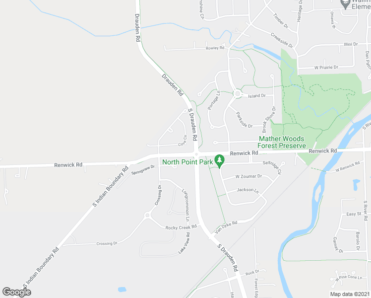 map of restaurants, bars, coffee shops, grocery stores, and more near 15723 Cove Circle in Plainfield