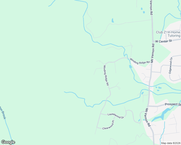 map of restaurants, bars, coffee shops, grocery stores, and more near 260 Winding Ridge Road in Southington