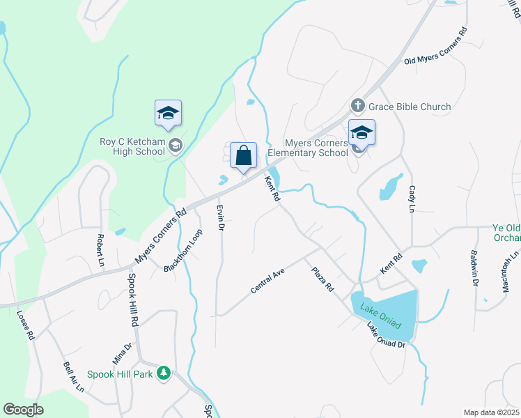map of restaurants, bars, coffee shops, grocery stores, and more near 18 Sachson Place in Wappingers Falls
