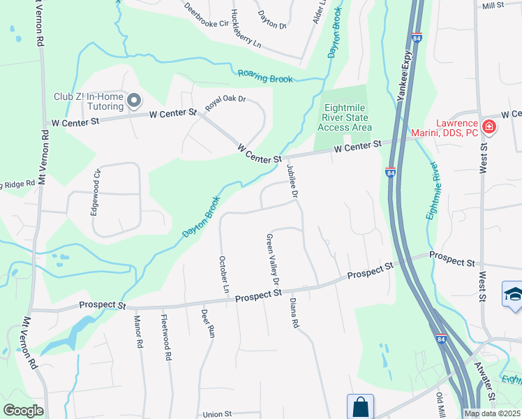 map of restaurants, bars, coffee shops, grocery stores, and more near 175 October Ln in Southington
