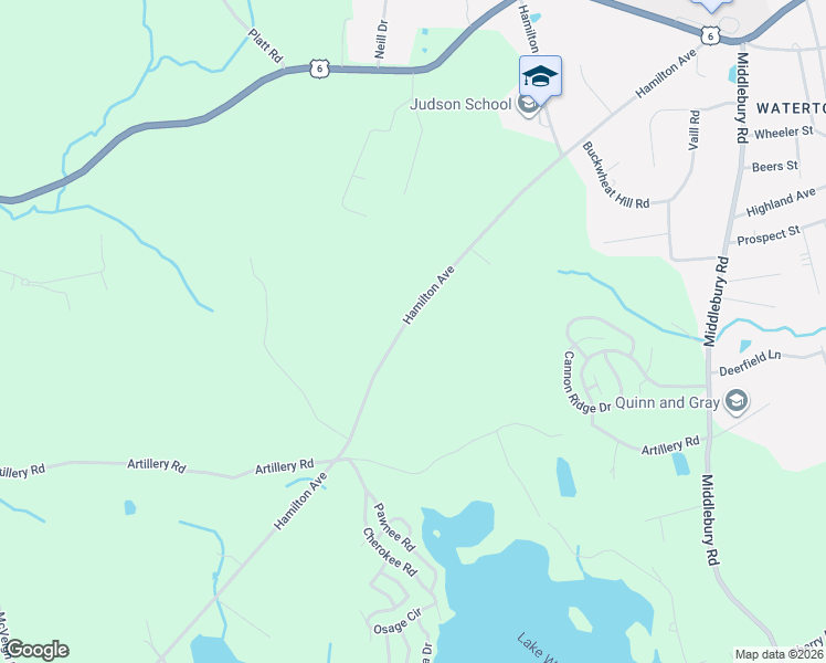 map of restaurants, bars, coffee shops, grocery stores, and more near 451 Hamilton Avenue in Watertown