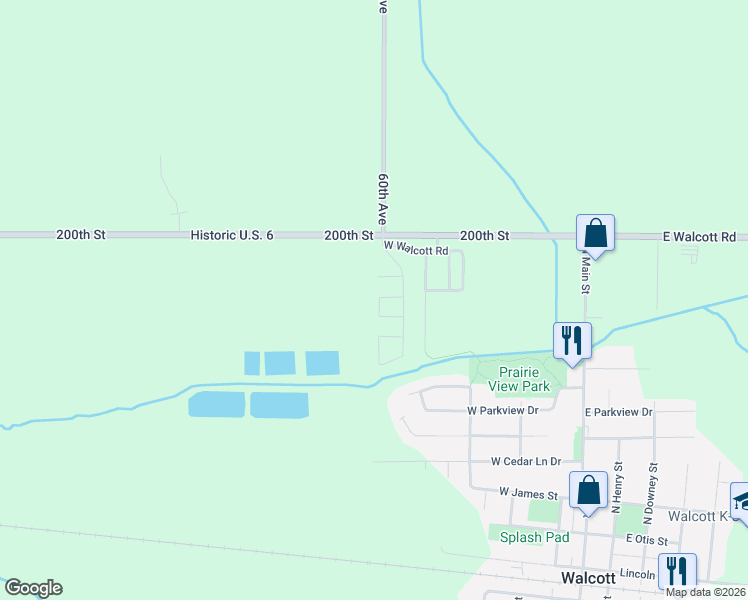 map of restaurants, bars, coffee shops, grocery stores, and more near 778 West Walcott Road in Walcott