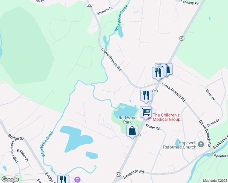 map of restaurants, bars, coffee shops, grocery stores, and more near 13 Cavelo Road in Hopewell Junction