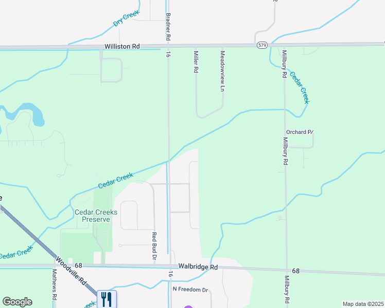 map of restaurants, bars, coffee shops, grocery stores, and more near 30461 Cedar Valley Dr in Northwood