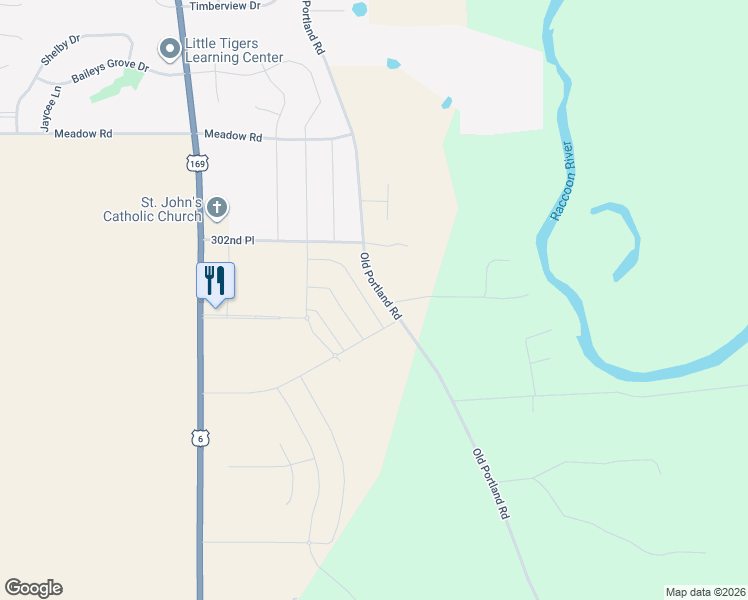 map of restaurants, bars, coffee shops, grocery stores, and more near 30310 Old Portland Road in Adel