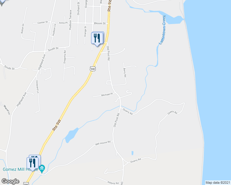 map of restaurants, bars, coffee shops, grocery stores, and more near 30 Michael Place in Marlboro