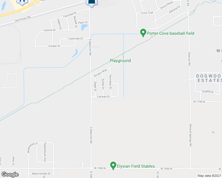 map of restaurants, bars, coffee shops, grocery stores, and more near 1561 Parmaker Drive in Chesterton