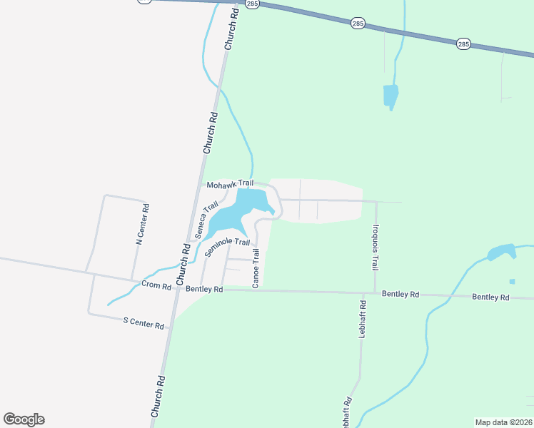 map of restaurants, bars, coffee shops, grocery stores, and more near 142-983 Seminole Trail in Linesville
