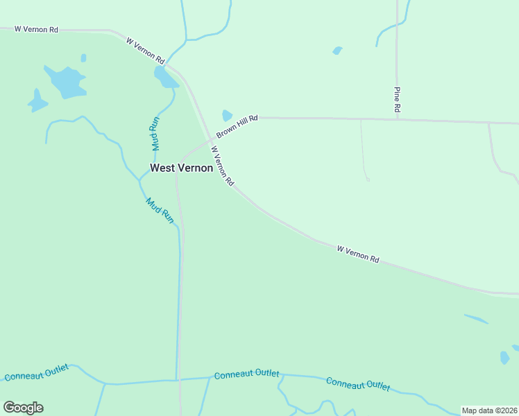 map of restaurants, bars, coffee shops, grocery stores, and more near West Vernon Road in Conneaut Lake