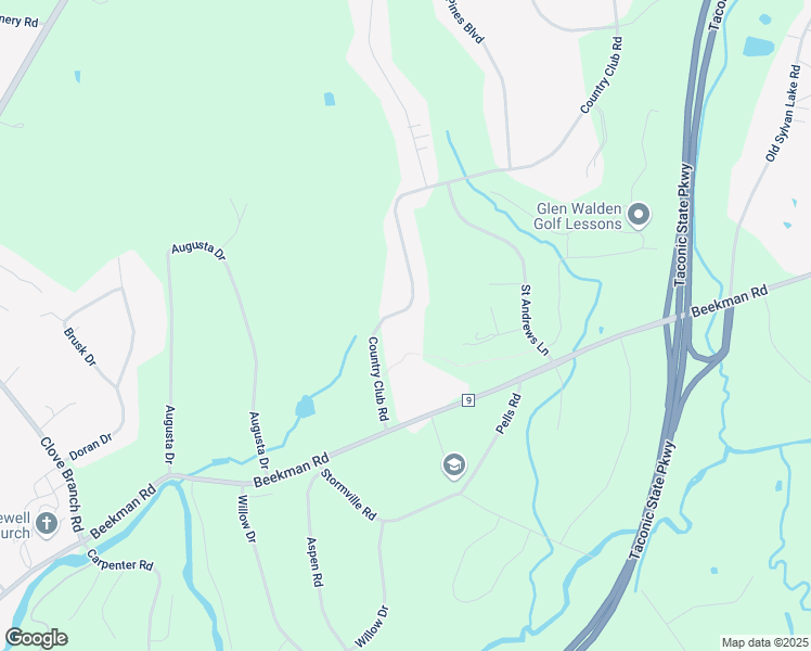 map of restaurants, bars, coffee shops, grocery stores, and more near 24 Country Club Road in Hopewell Junction