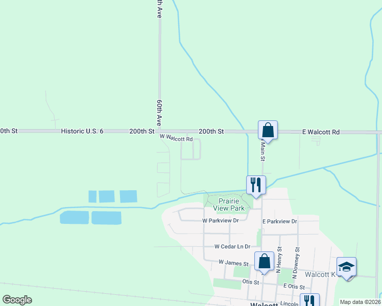 map of restaurants, bars, coffee shops, grocery stores, and more near 781 West Walcott Road in Walcott