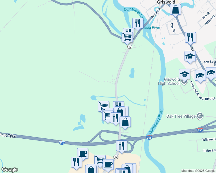 map of restaurants, bars, coffee shops, grocery stores, and more near 7 Lee Road in Lisbon