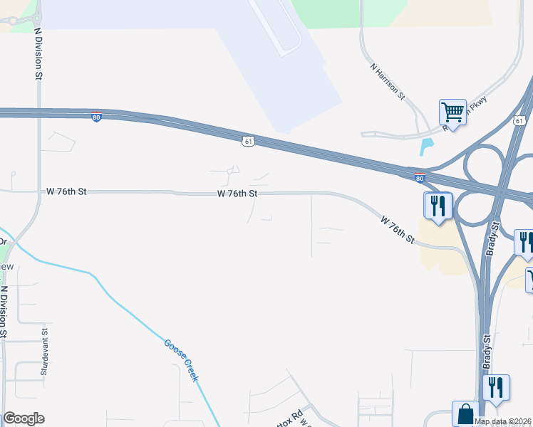 map of restaurants, bars, coffee shops, grocery stores, and more near 7441 Vine Street Court in Davenport