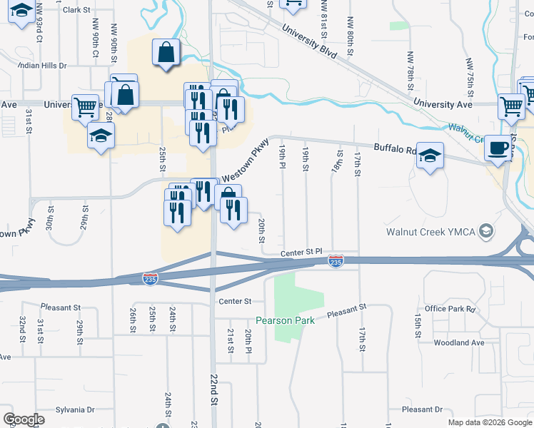 map of restaurants, bars, coffee shops, grocery stores, and more near 1440 Kingman Avenue in West Des Moines
