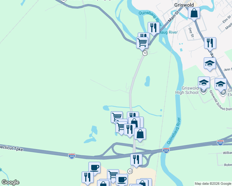 map of restaurants, bars, coffee shops, grocery stores, and more near 15 Lee Road in Lisbon