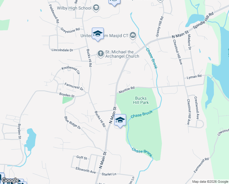 map of restaurants, bars, coffee shops, grocery stores, and more near 22 Lisa Court in Waterbury