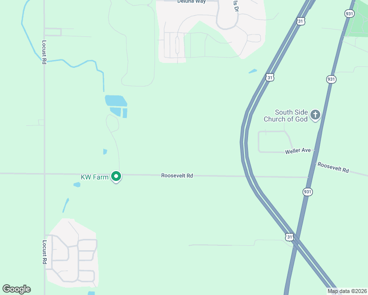 map of restaurants, bars, coffee shops, grocery stores, and more near 20929 Roosevelt Road in South Bend