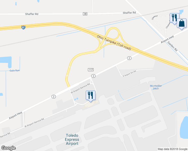 map of restaurants, bars, coffee shops, grocery stores, and more near 11031 Airport Hwy in Swanton
