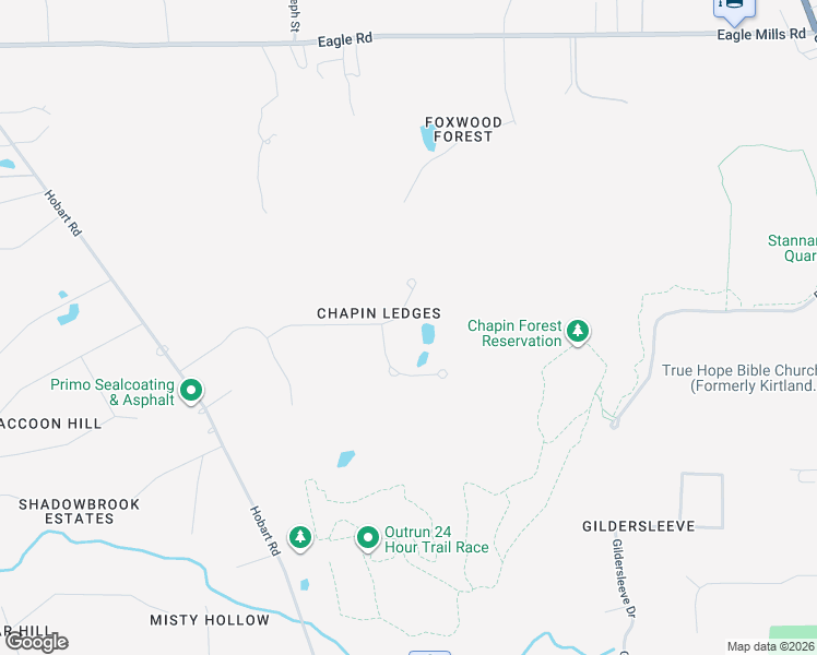 map of restaurants, bars, coffee shops, grocery stores, and more near 7710 Strumbly Glen Lane in Waite Hill