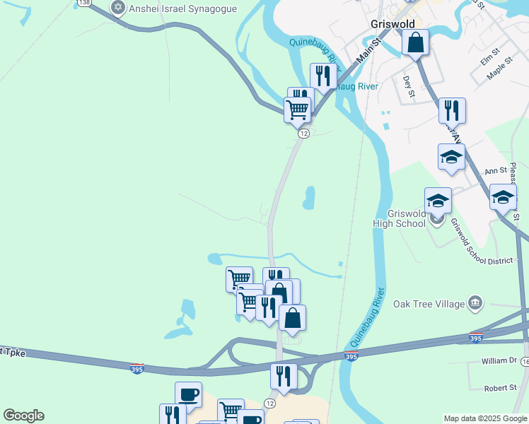 map of restaurants, bars, coffee shops, grocery stores, and more near 1 Lee Road in Lisbon