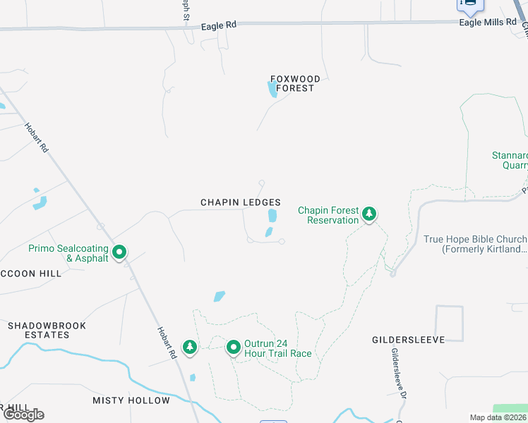 map of restaurants, bars, coffee shops, grocery stores, and more near 7710 Strumbly Glen Lane in Waite Hill
